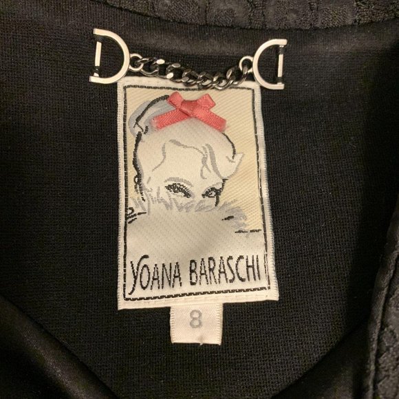 Yoana Baraschi Black Stretch Blazer Size 8 - Picture 6 of 9